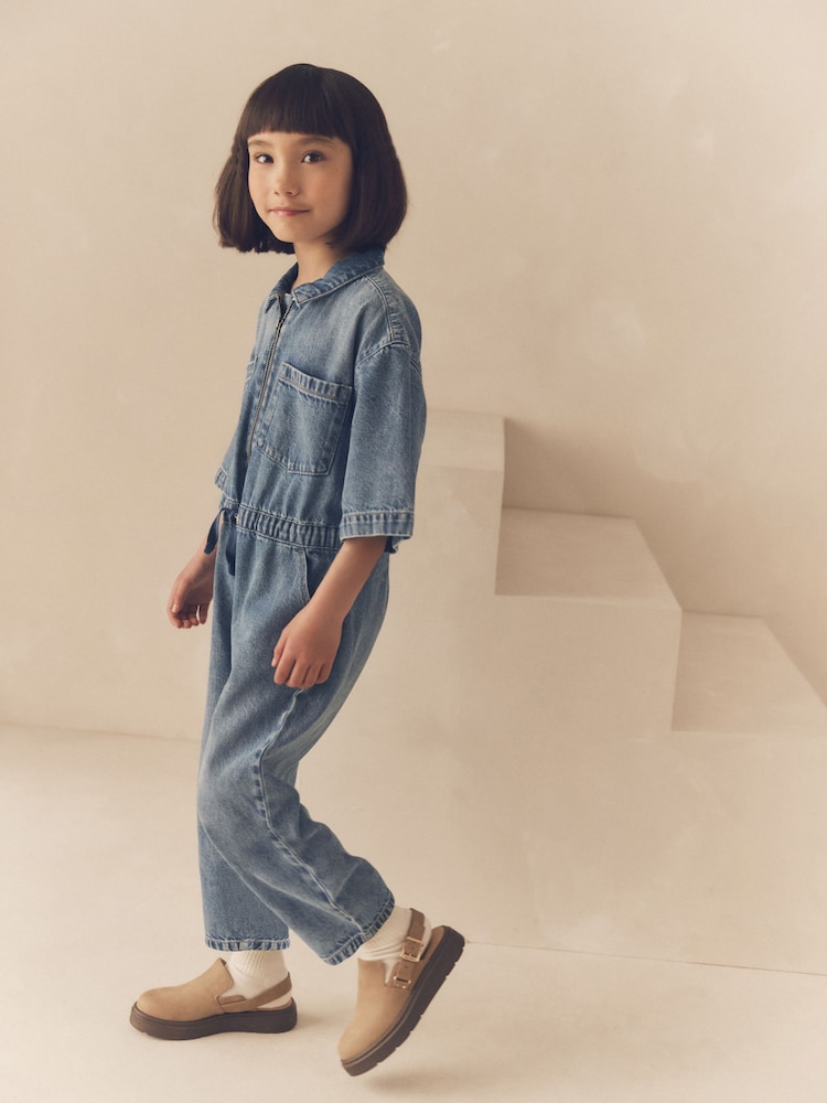 Blue Denim Boilersuit (3-16yrs) - Image 1 of 7