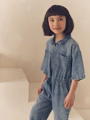 Blue Denim Boilersuit (3-16yrs) - Image 4 of 7