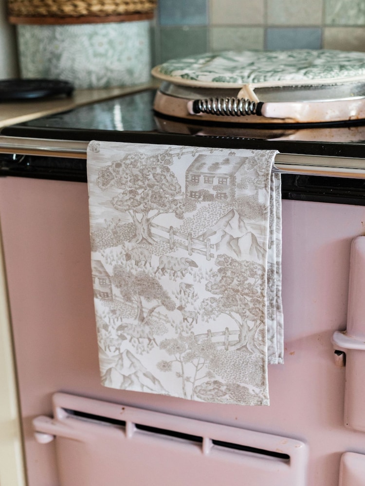 Avalon Home Natural Soft Toile Tea Towel - Image 6 of 6