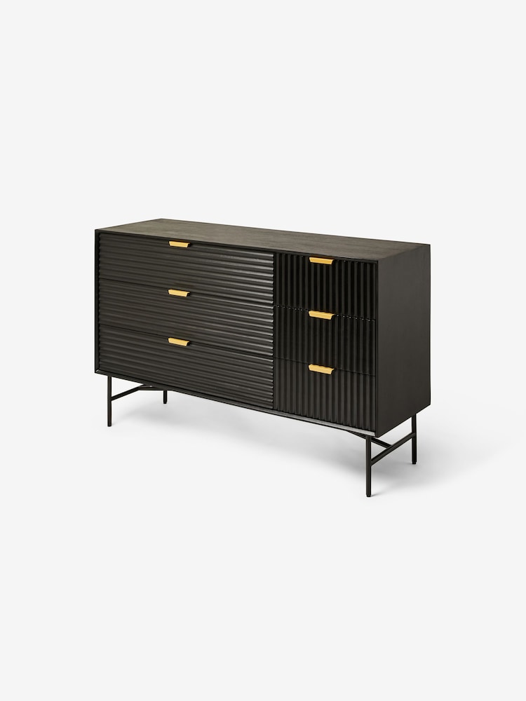 MADE.COM Black Haines Mango Wood Chest of Drawers - Image 4 of 4