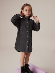 Black Denim 100% Cotton Shirt Dress (3-16yrs) - Image 1 of 7