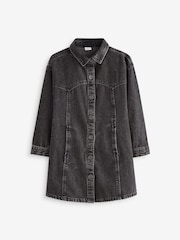 Black Denim 100% Cotton Shirt Dress (3-16yrs) - Image 5 of 7