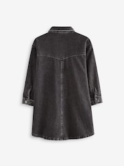 Black Denim 100% Cotton Shirt Dress (3-16yrs) - Image 6 of 7