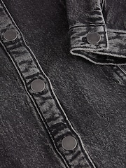 Black Denim 100% Cotton Shirt Dress (3-16yrs) - Image 7 of 7