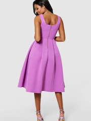 Closet London Purple Closet London Purple Full Skirt Midi Dress - Image 2 of 5