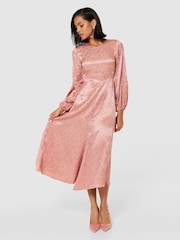 Closet London Pink Midi A-Line Dress - Image 3 of 5