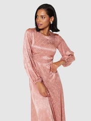 Closet London Pink Midi A-Line Dress - Image 4 of 5