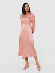 Closet London Pink Midi A-Line Dress - Image 5 of 5