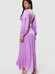 Closet London Purple Maxi Shimmer Dress - Image 2 of 5