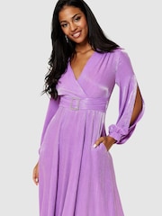 Closet London Purple Maxi Shimmer Dress - Image 5 of 5