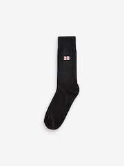 Black Fun Embroidered Socks 5 Pack - Image 3 of 6