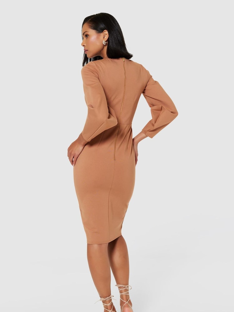 Closet London Nude Bodycon Dress - Image 2 of 4