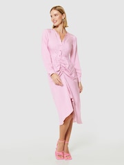 Closet London Pink Pencil Shirt Dress - Image 1 of 5