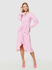 Closet London Pink Pencil Shirt Dress - Image 4 of 5