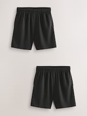 Black 2 Pack Sports Shorts (3-16yrs) - Image 1 of 4