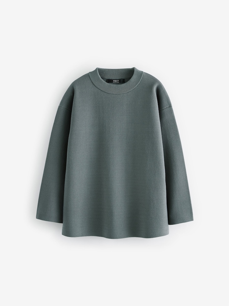 Mineral Grey Crew Neck Knitted Jumper (3-16yrs) - Image 1 of 3