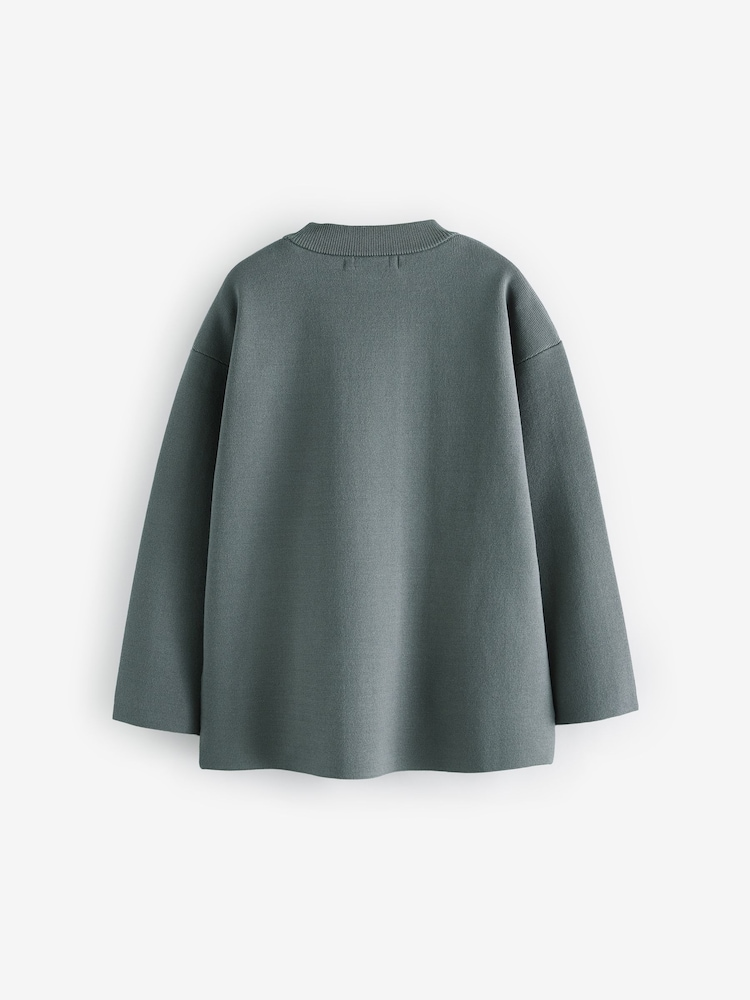 Mineral Grey Crew Neck Knitted Jumper (3-16yrs) - Image 2 of 3