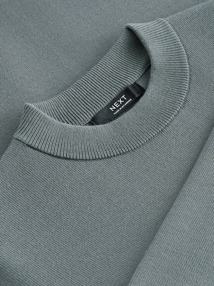 Mineral Grey Crew Neck Knitted Jumper (3-16yrs) - Image 3 of 3