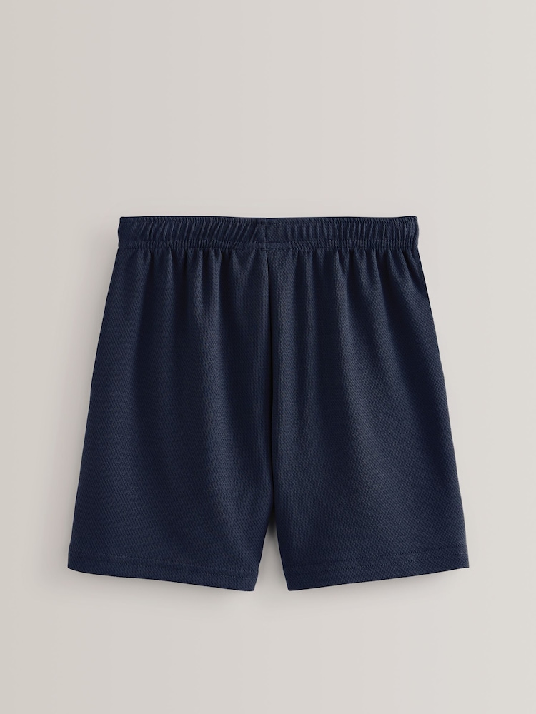 Black/Navy 2 Pack Sports Shorts (3-16yrs) - Image 5 of 10