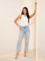 Friends Like These Bleach Blue Authentic Denim Straight Leg Jeans - Image 3 of 4