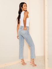Friends Like These Bleach Blue Petite Authentic Denim Straight Leg jeans - Image 4 of 4
