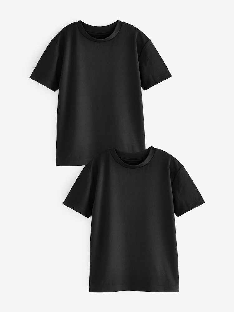 Black 2 Pack Sports T-Shirt (3-16yrs) - Image 1 of 5