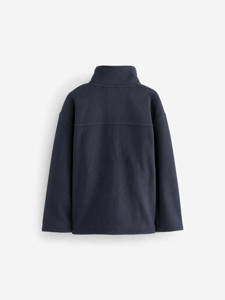 Navy Zip-Up Fleece Jacket With Pockets (3-16yrs) - Image 2 of 3