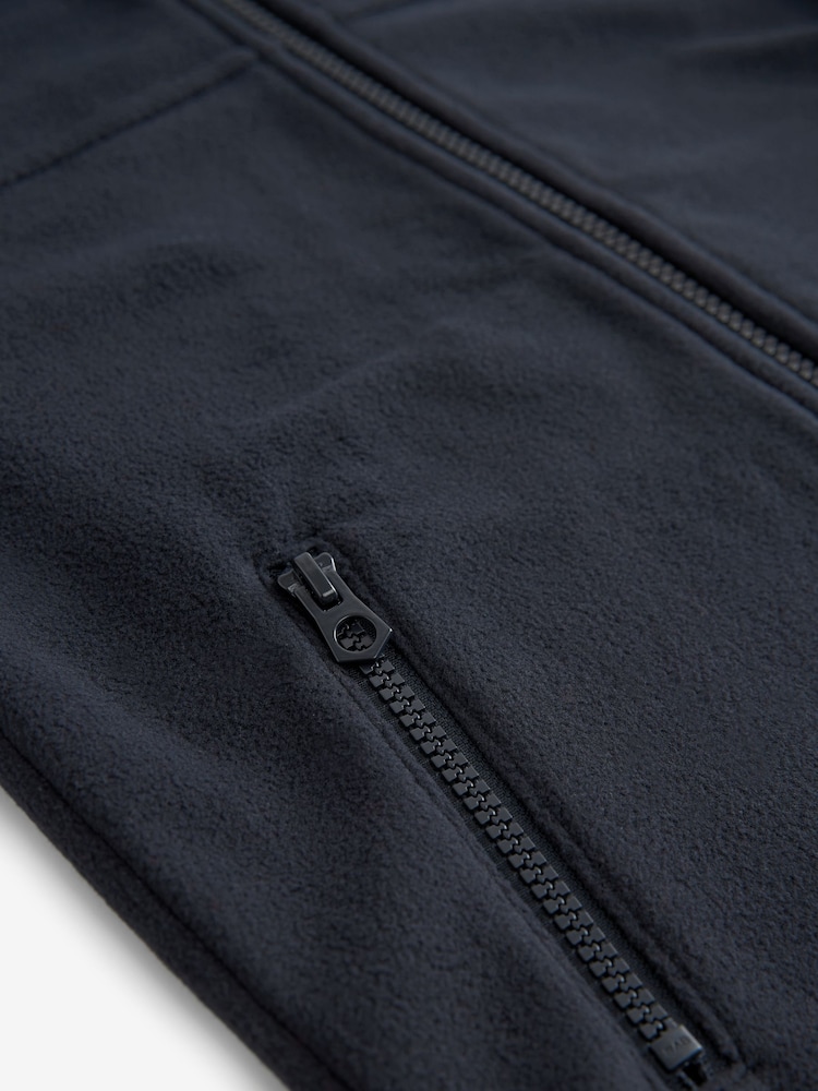 Navy Zip-Up Fleece Jacket With Pockets (3-16yrs) - Image 3 of 3