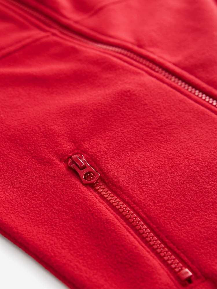 Red Zip-Up Fleece Jacket With Pockets (3-16yrs) - Image 3 of 3