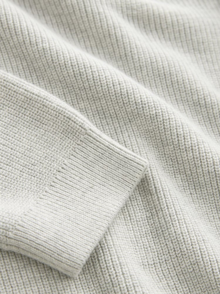 Grey Without Stag 100% Cotton Crew Neck Knitted Jumper (3-16yrs) - Image 3 of 3
