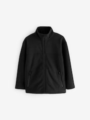 Black Zip-Up Fleece Jacket With Pockets (3-16yrs) - Image 1 of 3
