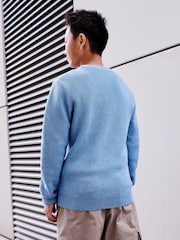 Blue Without Stag 100% Cotton Crew Neck Knitted Jumper (3-16yrs) - Image 2 of 7
