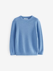 Blue Without Stag 100% Cotton Crew Neck Knitted Jumper (3-16yrs) - Image 5 of 7