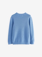 Blue Without Stag 100% Cotton Crew Neck Knitted Jumper (3-16yrs) - Image 6 of 7