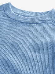 Blue Without Stag 100% Cotton Crew Neck Knitted Jumper (3-16yrs) - Image 7 of 7