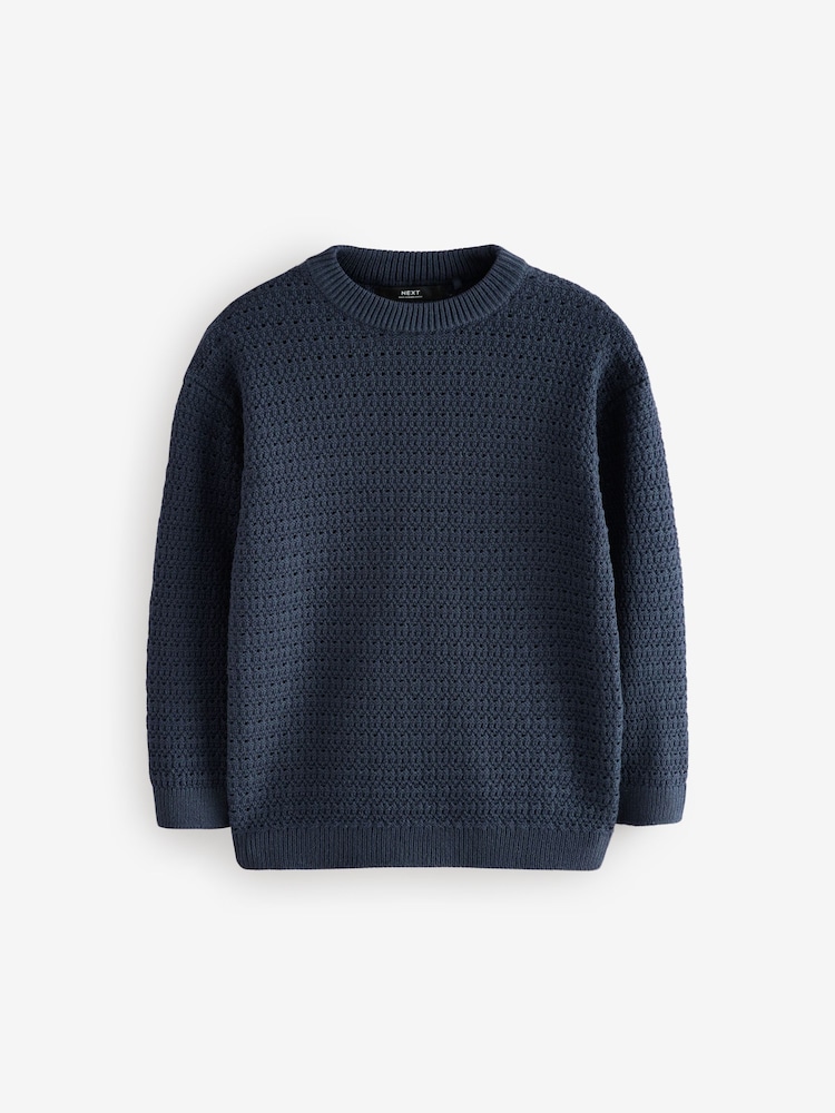 Navy Knitted Jumper (3-16yrs) - Image 1 of 4