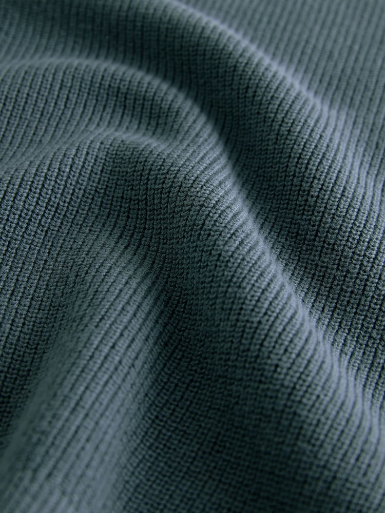Mineral Blue Without Stag 100% Cotton Crew Neck Knitted Jumper (3-16yrs) - Image 4 of 4