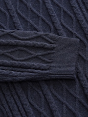 Navy Cable Knit Jumper (3-16yrs) - Image 4 of 4