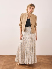 Mint Velvet Floral Print Midi Skirt - 圖片 1/8