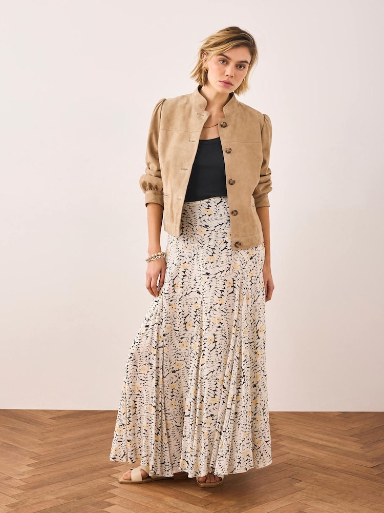 Mint Velvet Floral Print Midi Skirt - 圖片 1/8