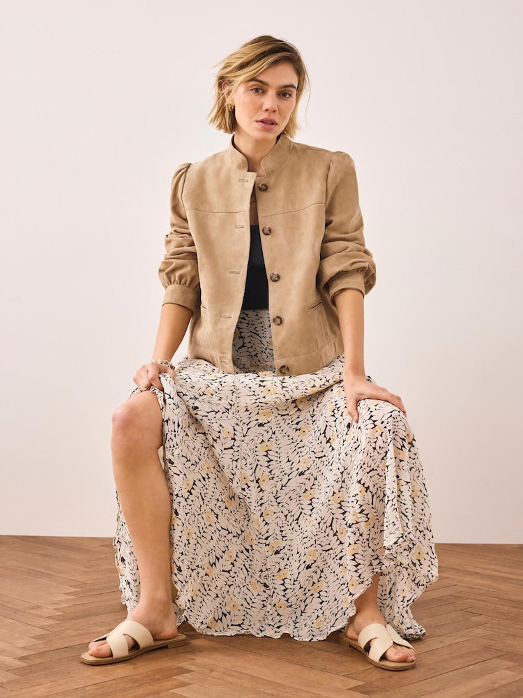 Mint Velvet Floral Print Midi Skirt - 圖片 2/8