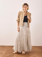 Mint Velvet Floral Print Midi Skirt - 圖片 4/8