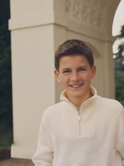 Ecru/Cream Knitted Quarter Zip Jumper (3-16yrs) - Image 3 of 5