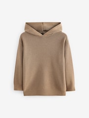 Tan Brown Knitted Hoodie (3-16yrs) - Image 4 of 6