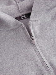 Grey Quarter Zip Knitted Hoodie (3-16yrs) - Image 6 of 7
