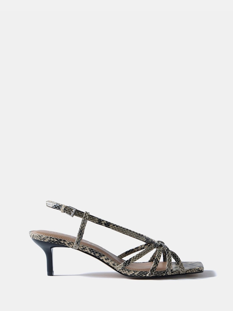 Mint Velvet Cream Marcie Knot Heels - Image 1 of 4 Mint Velvet Cream Marcie Knot Heels - Image 1 of 4