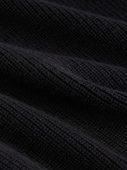 Black Knitted Hoodie (3-16yrs) - Image 1 of 2