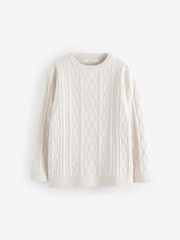 Ecru Cream Cable Knit Jumper (3-16yrs) - Image 1 of 3