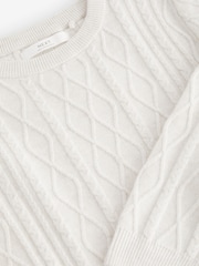 Ecru Cream Cable Knit Jumper (3-16yrs) - Image 3 of 3