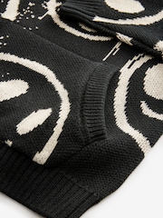 Faces Black Long Sleeve Knitted 100% Cotton Hoodie (3-16yrs) - Image 6 of 6